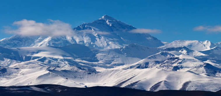 Which legendary Himalayan peak rises further above sea level than any other spot on the globe?