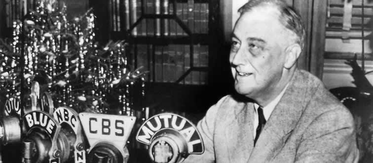 Which American president pioneered the white house broadcast era by debuting on television?
