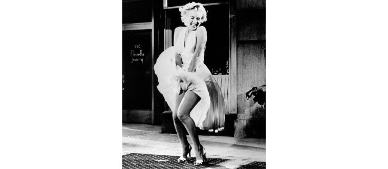 That iconic white dress caught above a Manhattan subway grate.